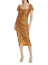 Yuda Sequined Midi-Dress