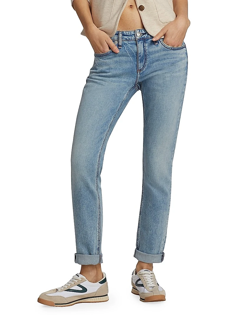 Dre Low-Rise Slim Boyfriend Jeans