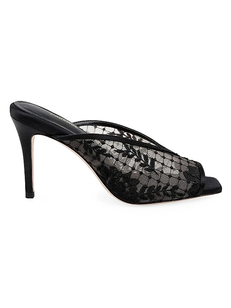 Amelie Lace & Satin Sandals