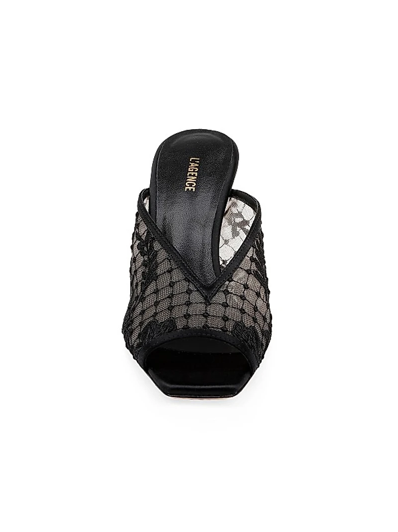 Amelie Lace & Satin Sandals