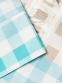 Ruffled Cotton Gingham Blouse