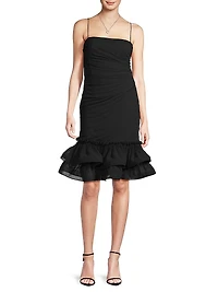 Chiffon Gathered Minidress