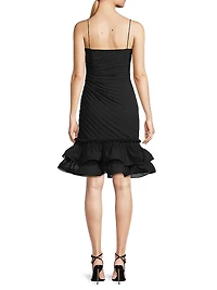 Chiffon Gathered Minidress