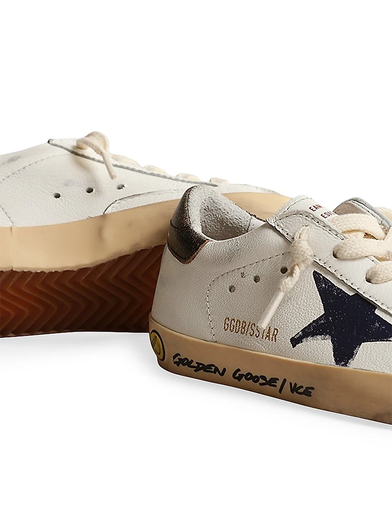 Boy's Super-Star Leather Low-Top Sneakers