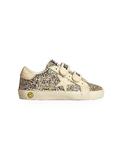 Baby's & Girl's Old School Glitter & Star Sneakers