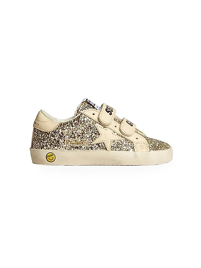 Baby's & Girl's Old School Glitter & Star Sneakers