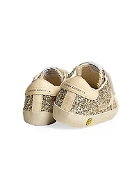 Baby's & Girl's Old School Glitter & Star Sneakers