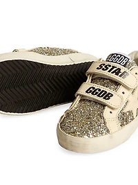 Baby's & Girl's Old School Glitter & Star Sneakers