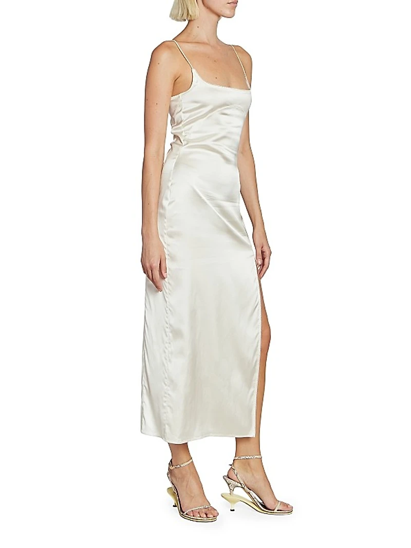 Notte Satin Midi-Dress