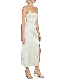 Notte Satin Midi-Dress