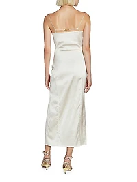 Notte Satin Midi-Dress