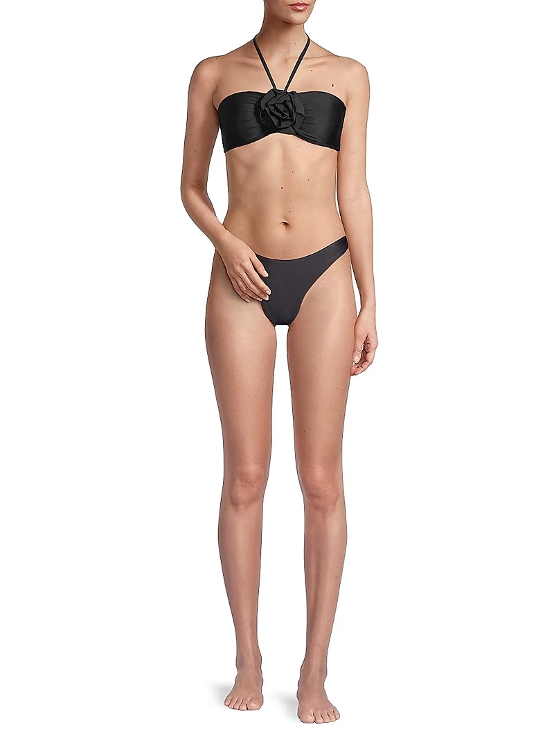 Resort Rosette Halter Bikini Top