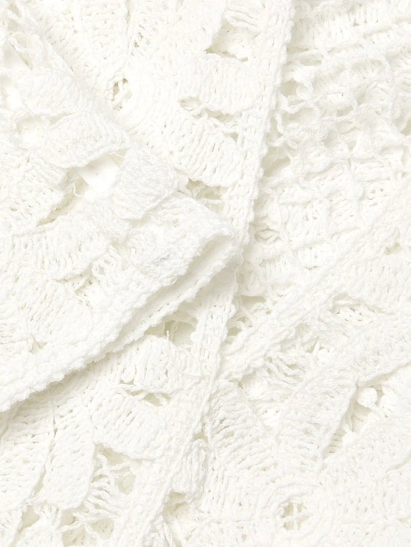 Floral Crochet Cover-Up Minidress