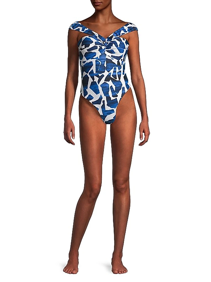 Resort Betsy Ocean Puzzle One-Piece Swimsuit