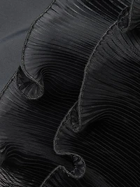 Pleated Organza One-Piece Swimsuit