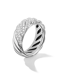 Sculpted Cable Band Ring Sterling Silver