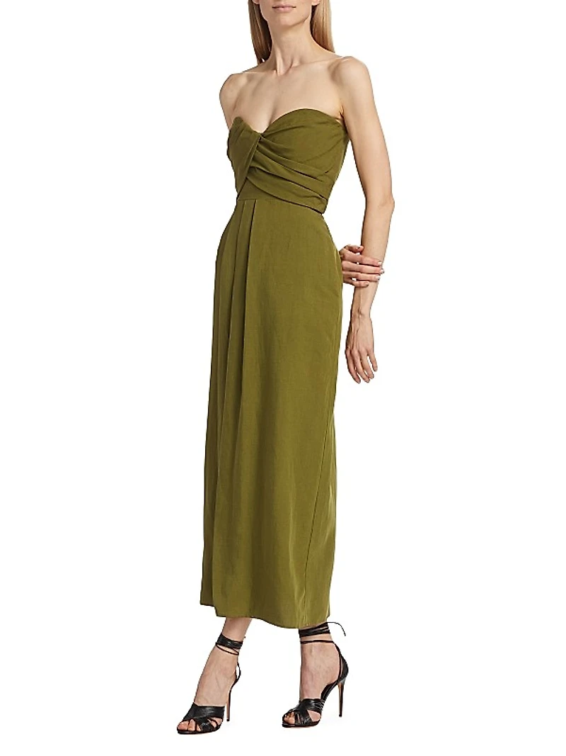 Yara Strapless Midi-Dress