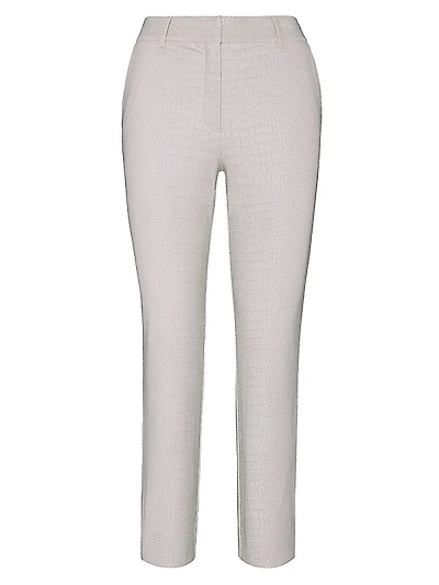 Faux-Leather Animal Cropped Pants