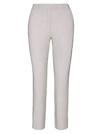 Faux-Leather Animal Cropped Pants