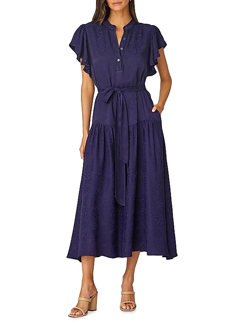 Lucia Tie-Waist Midi-Dress