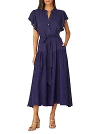 Lucia Tie-Waist Midi-Dress