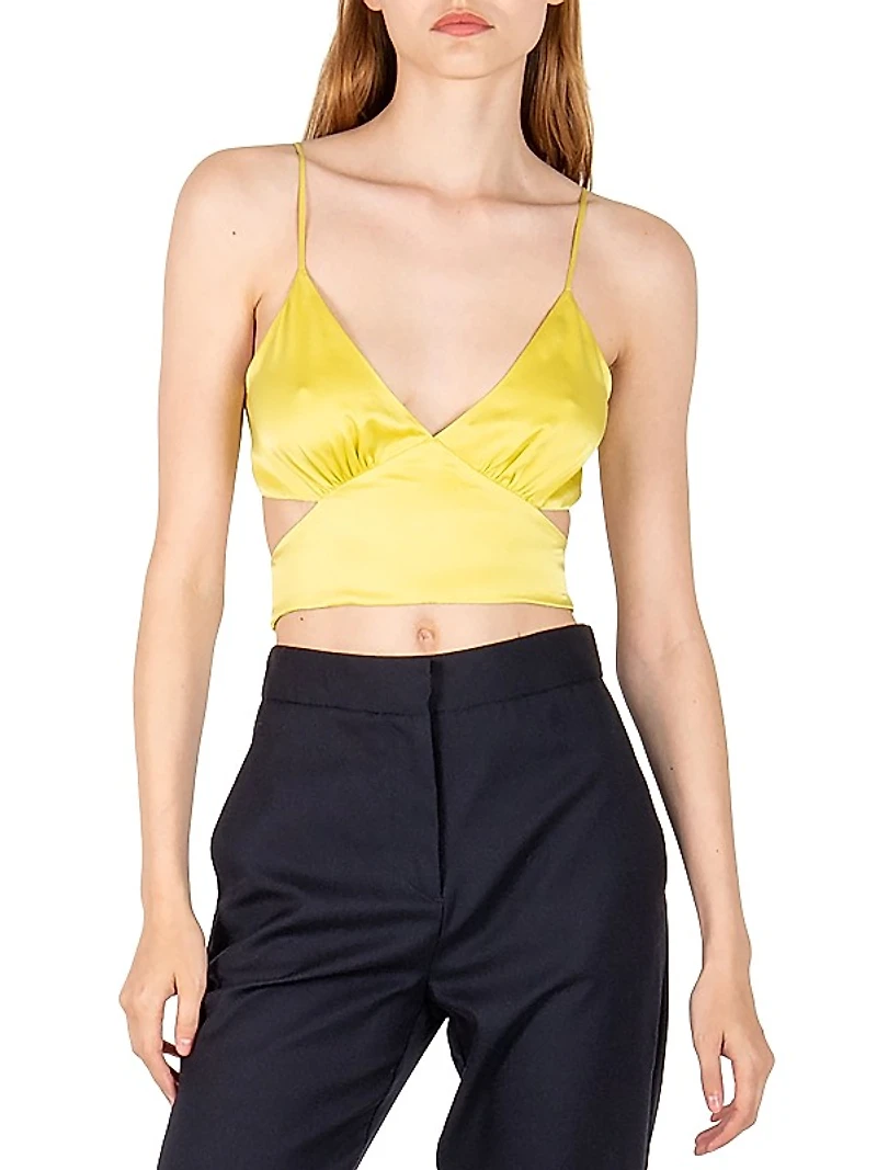 Capri Amy Silk Crop Top