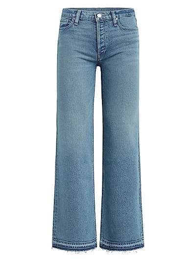 Rosie Wide-Leg Released-Hem Jeans