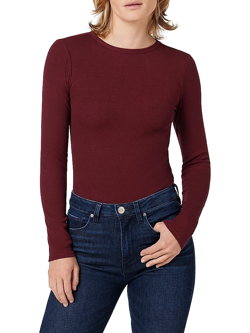 Knotted Back Cotton-Blend Bodysuit