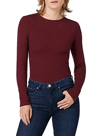 Knotted Back Cotton-Blend Bodysuit