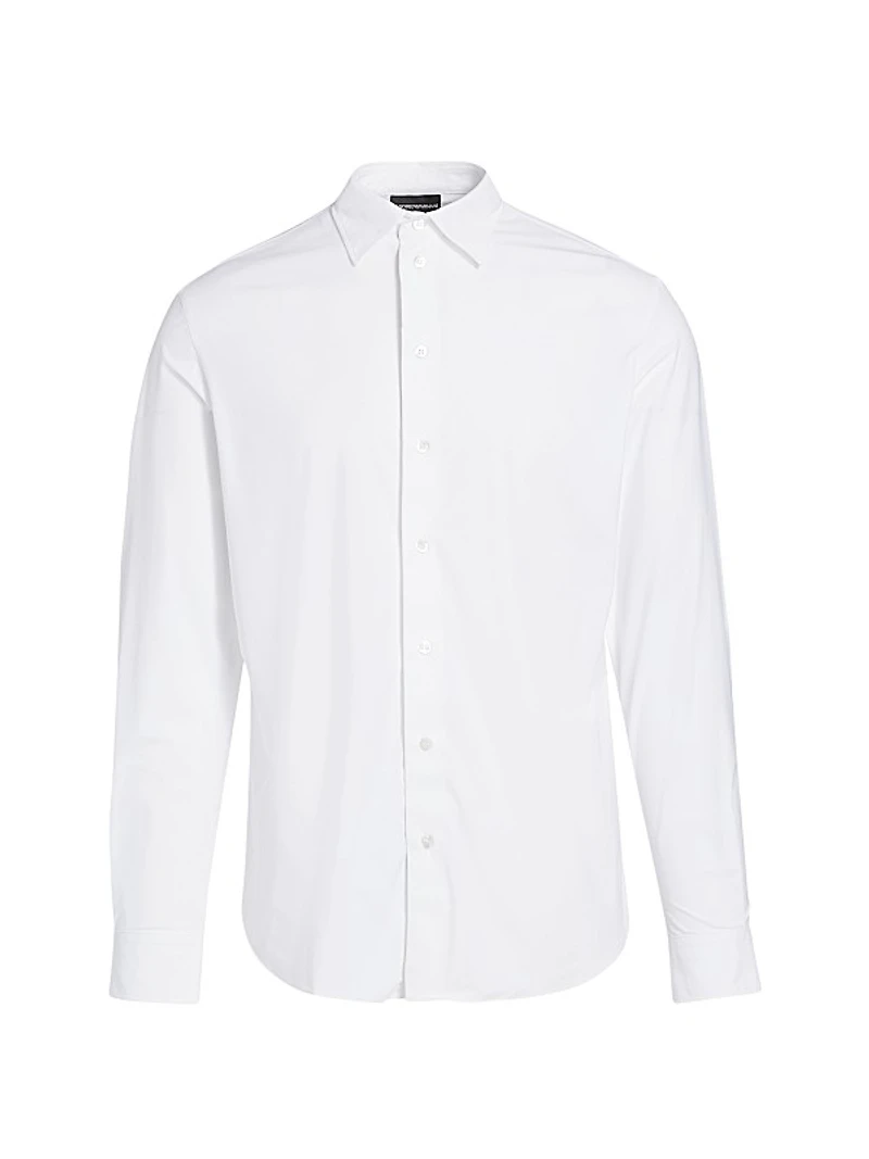 Stretch Button-Front Shirt