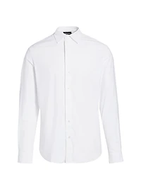 Stretch Button-Front Shirt