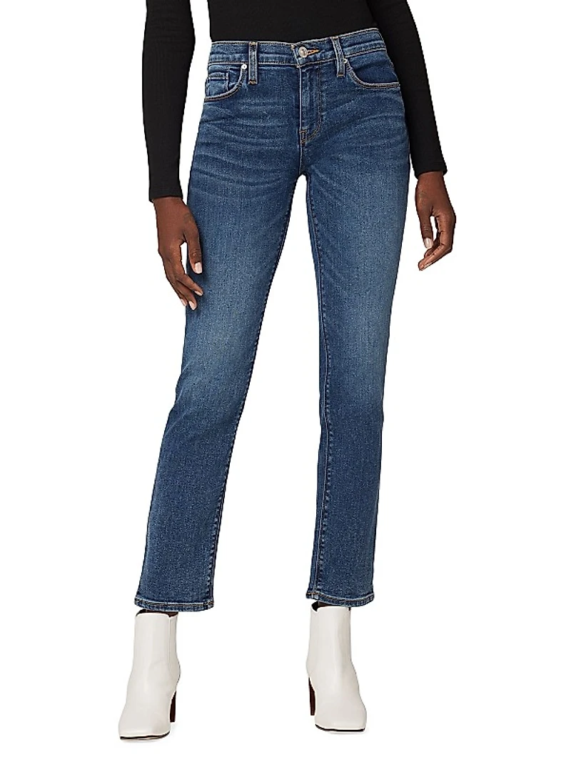 Nico Mid-Rise Straight-Leg Jeans