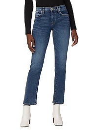 Nico Mid-Rise Straight-Leg Jeans