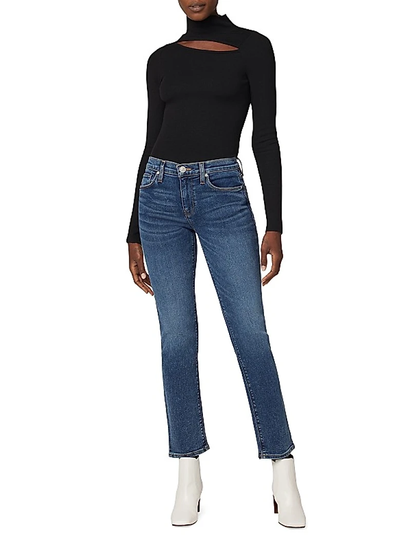 Nico Mid-Rise Straight-Leg Jeans