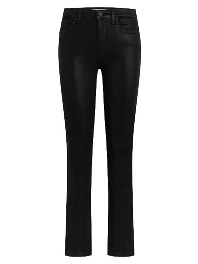 Barbara Coated Straight-Leg Jeans