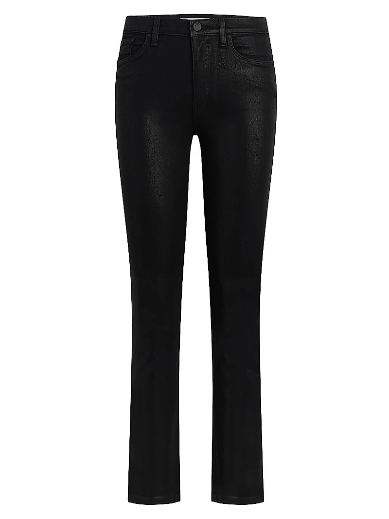 Barbara Coated Straight-Leg Jeans