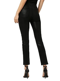 Barbara Coated Straight-Leg Jeans