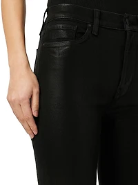 Barbara Coated Straight-Leg Jeans