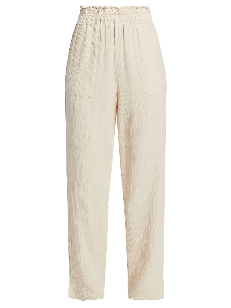 Leon Smocked Cotton Pants