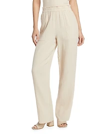 Leon Smocked Cotton Pants