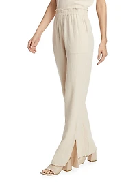 Leon Smocked Cotton Pants