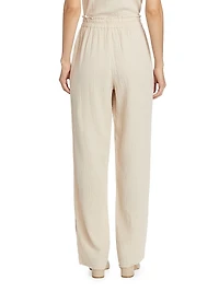 Leon Smocked Cotton Pants