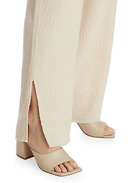 Leon Smocked Cotton Pants