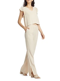 Leon Smocked Cotton Pants