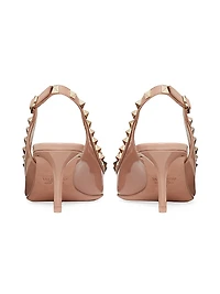 Rockstud Bow Slingback Patent Leather Pumps 60MM