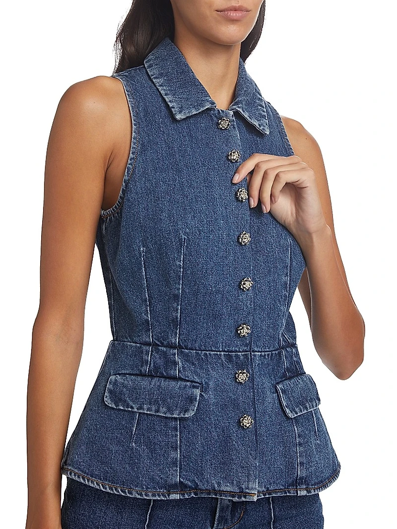 Two-Piece Denim Jumpsuit