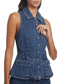 Two-Piece Denim Jumpsuit