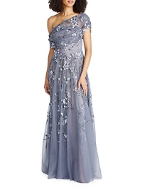 Fiorella Draped Petal Gown