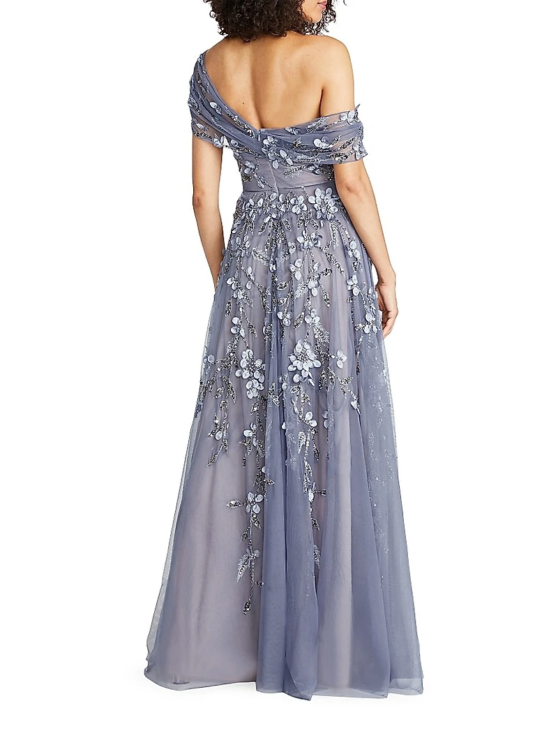 Fiorella Draped Petal Gown