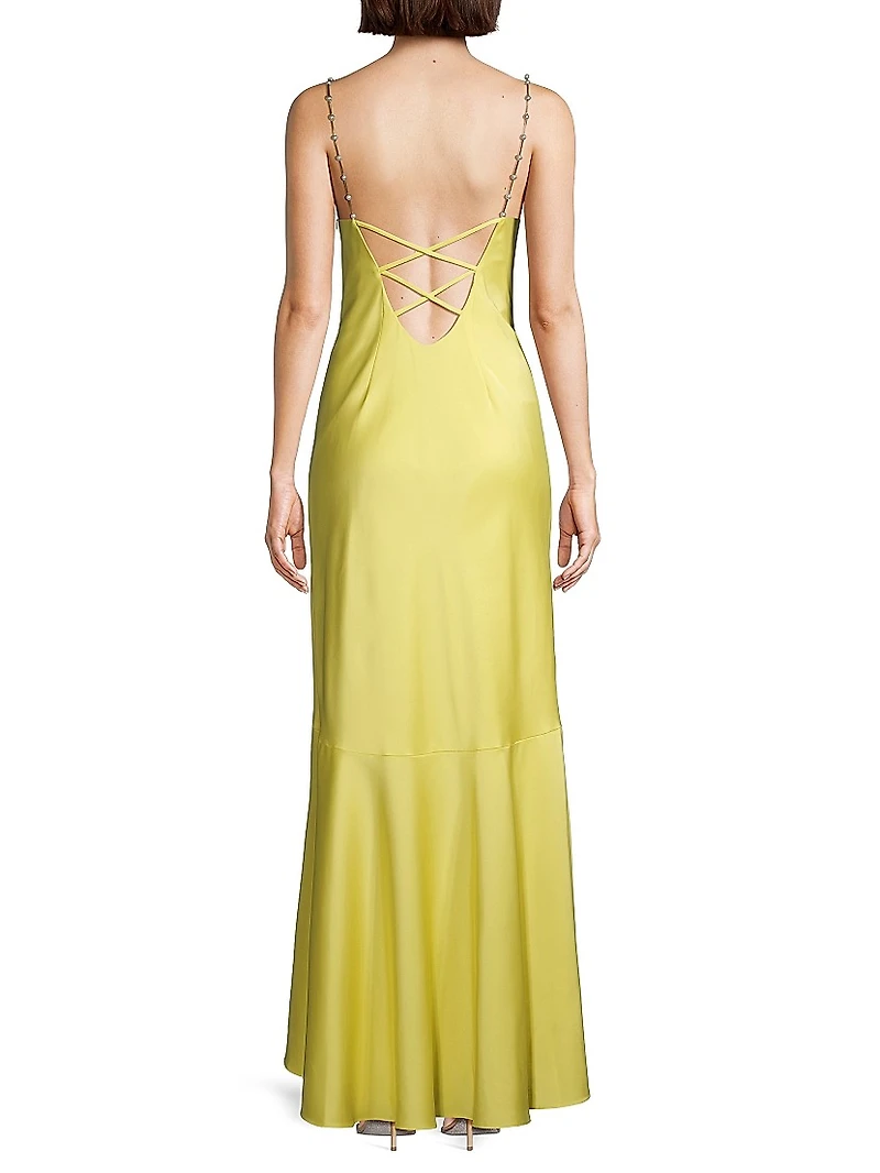 High-Low Satin Gown